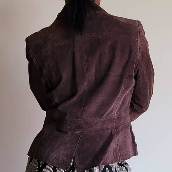 Deane & White Brown Leather Jacket|Brown Leather Coat|Brown Leather Vest Size M - Picture 4 of 7